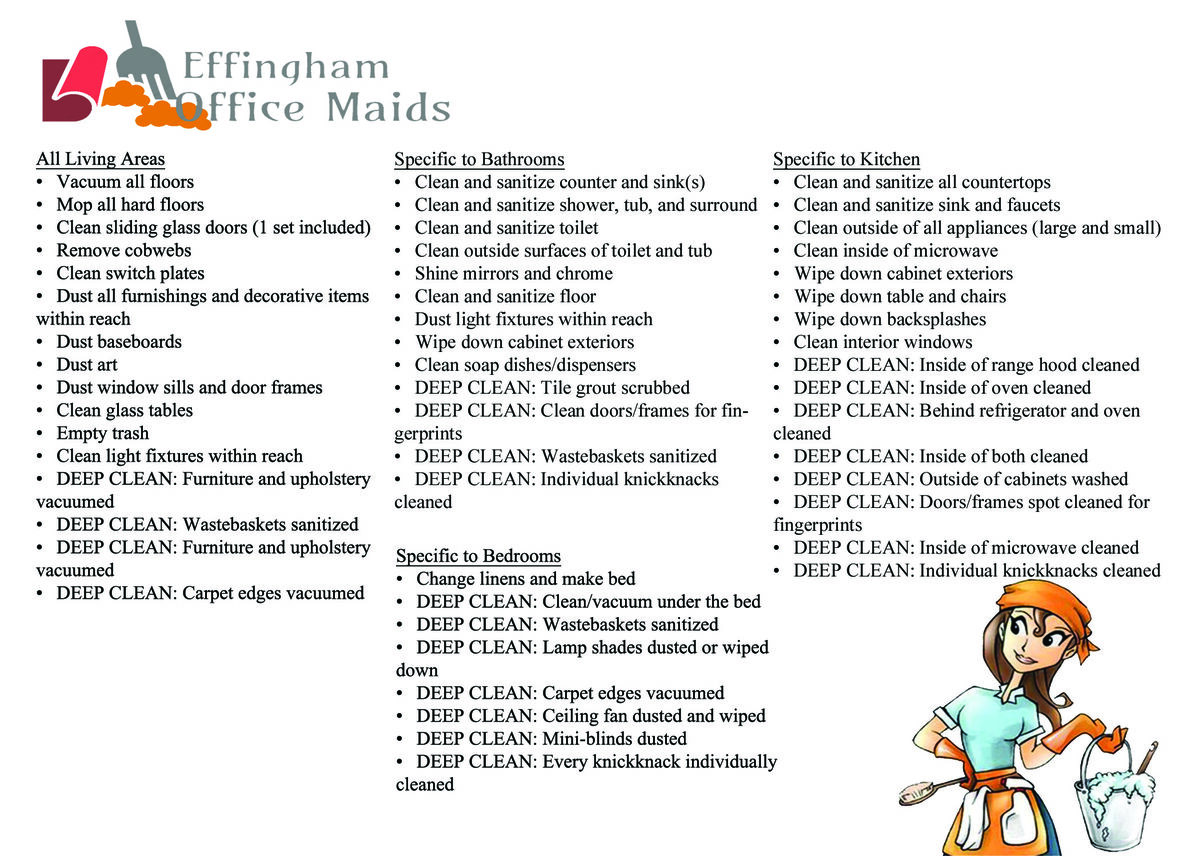 Residential home cleaning service in Effingham County IL