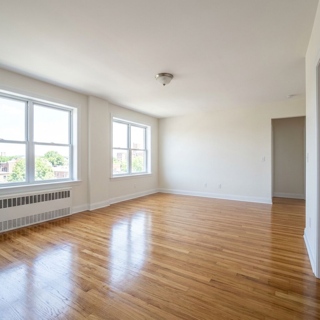 Clean empty apartment ready for move-out inspection in Effingham County, IL