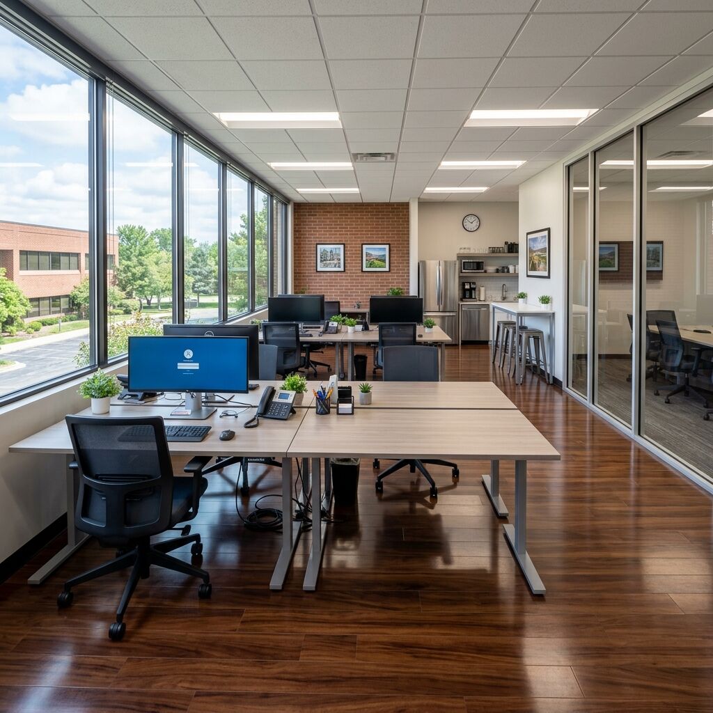 Clean professional office in Effingham County after commercial cleaning service